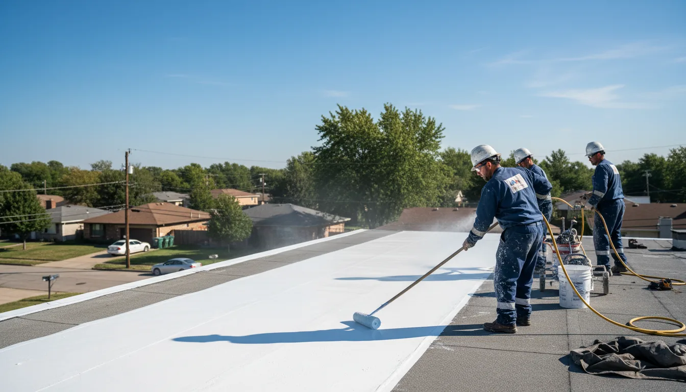 Commercial roof coating in Lopeno, TX near me